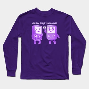 retro gaming you see right through me Long Sleeve T-Shirt